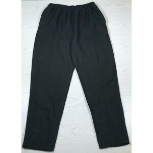 Vintage Linen Pants Women XL What's Up Black Elastic Waist Pockets Summer Beach